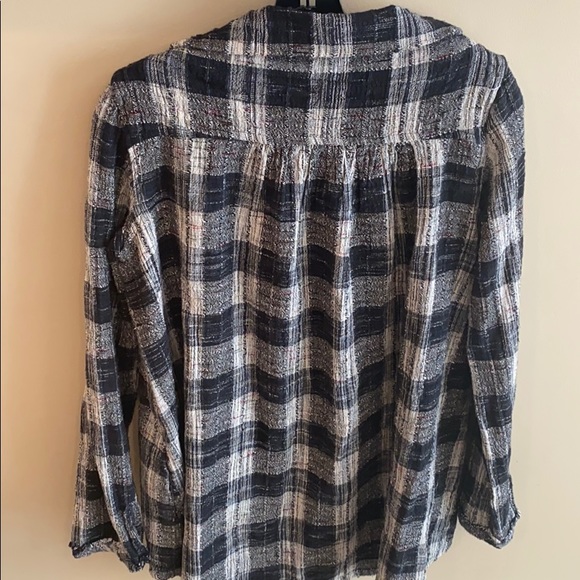 Free People Plaid Sweatshirt Size Small - Picture 5 of 8